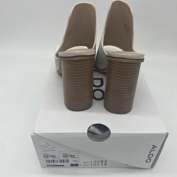 Aldo Legossa Leather Block Heel Mules - Picture 7 of 11